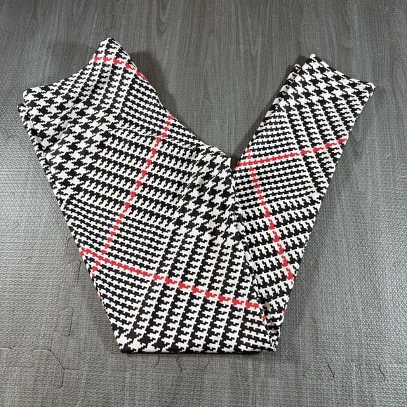 Fiercepulse Black White Red Houndstooth Women’s Leggings Large - Picture 1 of 4